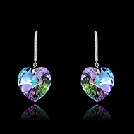 Show details for Purchase Platinum Plated Single Stone Drop & Dangle