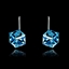 Show details for Innovatively Designed Geometric Sea Blue Drop & Dangle