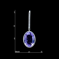 Picture of Natural Designed Platinum Plated Swarovski Element Drop & Dangle