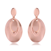 Show details for Zinc Alloy Rose Gold Plated Dangle Earrings in Exclusive Design