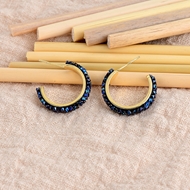 Show details for Trendy Gold Plated Copper or Brass Hoop Earrings Shopping