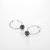 Picture of Black Platinum Plated Hoop Earrings As a Gift