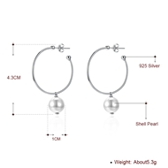 Picture of Designer Platinum Plated Casual Hoop Earrings with No-Risk Return