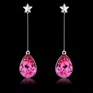Picture of Eye-Catching Pink Fashion Dangle Earrings with Member Discount