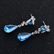 Picture of Reasonably Priced Platinum Plated Small Dangle Earrings with 3~7 Day Delivery