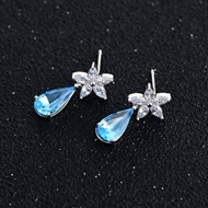 Picture of Distinctive Blue Fashion Dangle Earrings with No-Risk Return