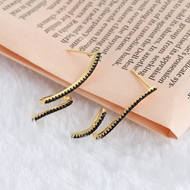 Show details for New Cubic Zirconia Gold Plated Stud Earrings