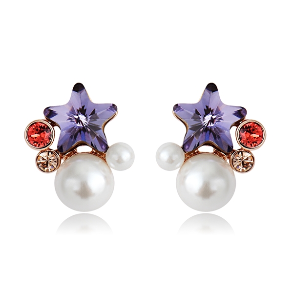 Picture of Irresistible Purple Classic Stud Earrings As a Gift