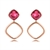 Picture of Delicate Artificial Crystal Rose Gold Plated Dangle Earrings
