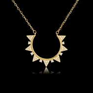 Picture of Delicate Gold Plated Pendant Necklace with Fast Delivery