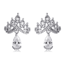 Show details for Delicate Cubic Zirconia Stud Earrings Online Only