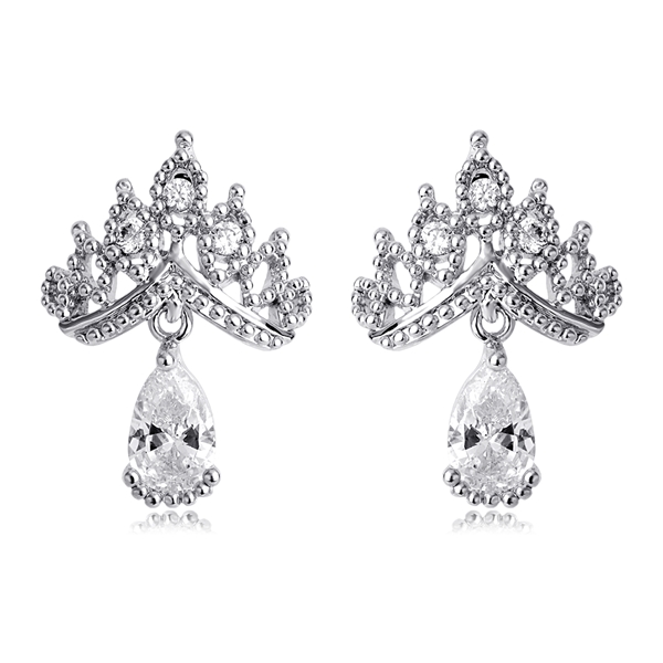 Picture of Delicate Cubic Zirconia Stud Earrings Online Only