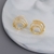 Picture of Impressive White Copper or Brass Stud Earrings with No-Risk Refund