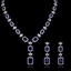 Show details for Copper or Brass Platinum Plated Necklace and Earring Set with Unbeatable Quality