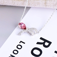 Show details for Recommended Pink Swarovski Element Pendant Necklace from Top Designer