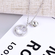 Show details for Unique Swarovski Element White Pendant Necklace