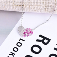 Show details for Fashion Swarovski Element Platinum Plated Pendant Necklace