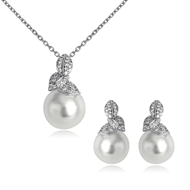 Picture of Affordable Platinum Plated Artificial Pearl Necklace and Earring Set From Reliable Factory