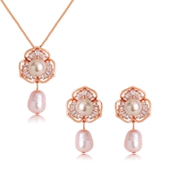 Picture of Fancy Flower Casual Necklace and Earring Set