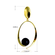 Picture of Most Popular Artificial Pearl Black Dangle Earrings