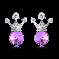 Picture of Low Cost Platinum Plated Small Stud Earrings with Beautiful Craftmanship