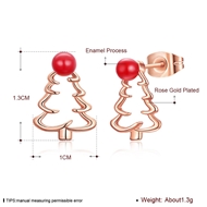 Picture of Impressive Red Rose Gold Plated Stud Earrings from Certified Factory