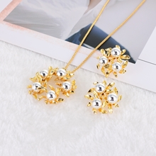 Show details for Casual Gold Plated Necklace and Earring Set Factory Direct Supply