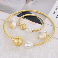 Show details for Delicate Casual Gold Plated 3 Piece Jewelry Set