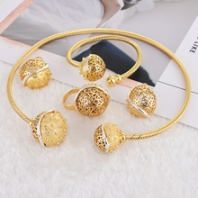 Show details for Dubai Gold Plated 4 Piece Jewelry Set with 3~7 Day Delivery