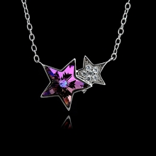 Show details for Famous Star Purple Pendant Necklace