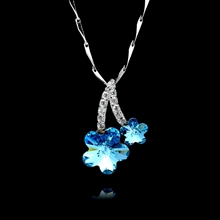 Show details for Sparkly Flower Casual Pendant Necklace