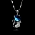 Picture of 925 Sterling Silver Blue Pendant Necklace Factory Supply