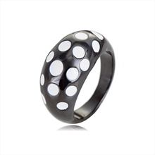 Show details for Bulk Gunmetal Plated Enamel Fashion Ring with Speedy Delivery
