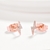 Picture of Copper or Brass Rose Gold Plated Stud Earrings Online Shopping