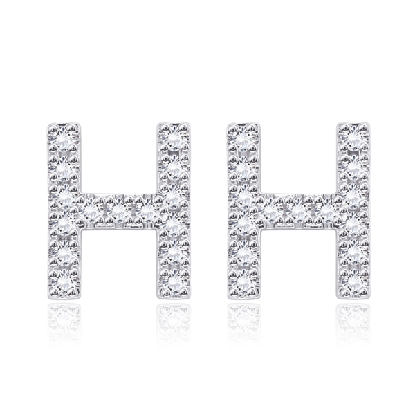 Picture of Designer Platinum Plated Fashion Stud Earrings with 3~7 Day Delivery