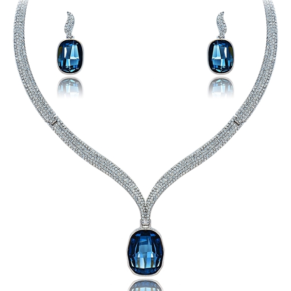 Picture of Customized Dark Blue Zinc-Alloy 2 Pieces Jewelry Sets