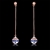 Picture of Featured Blue Rose Gold Plated Dangle Earrings with Full Guarantee