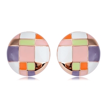 Show details for Great Enamel Zinc Alloy Stud Earrings