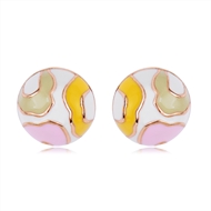 Picture of Hypoallergenic Gold Plated Enamel Stud Earrings Online Shopping