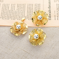 Show details for Reasonably Priced Copper or Brass Gold Plated Necklace and Earring Set from Reliable Manufacturer