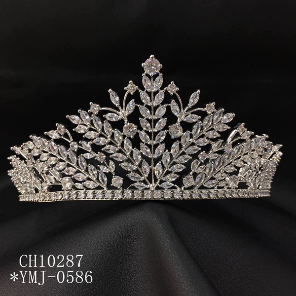 Picture of New Cubic Zirconia Platinum Plated Crown