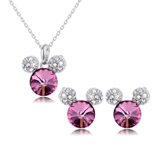 Show details for Purchase Platinum Plated Casual Necklace and Earring Set Exclusive Online