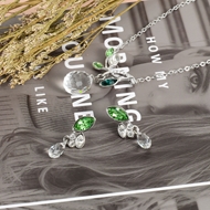 Show details for Fashion Green Necklace and Earring Set with Fast Delivery