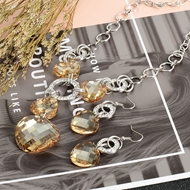 Show details for Great Value Yellow Fashion Necklace and Earring Set with Full Guarantee
