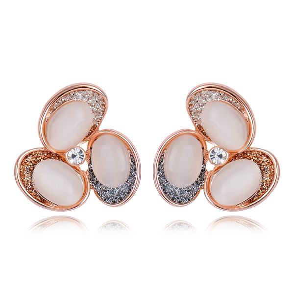 Picture of Zinc Alloy Rose Gold Plated Stud Earrings with Full Guarantee