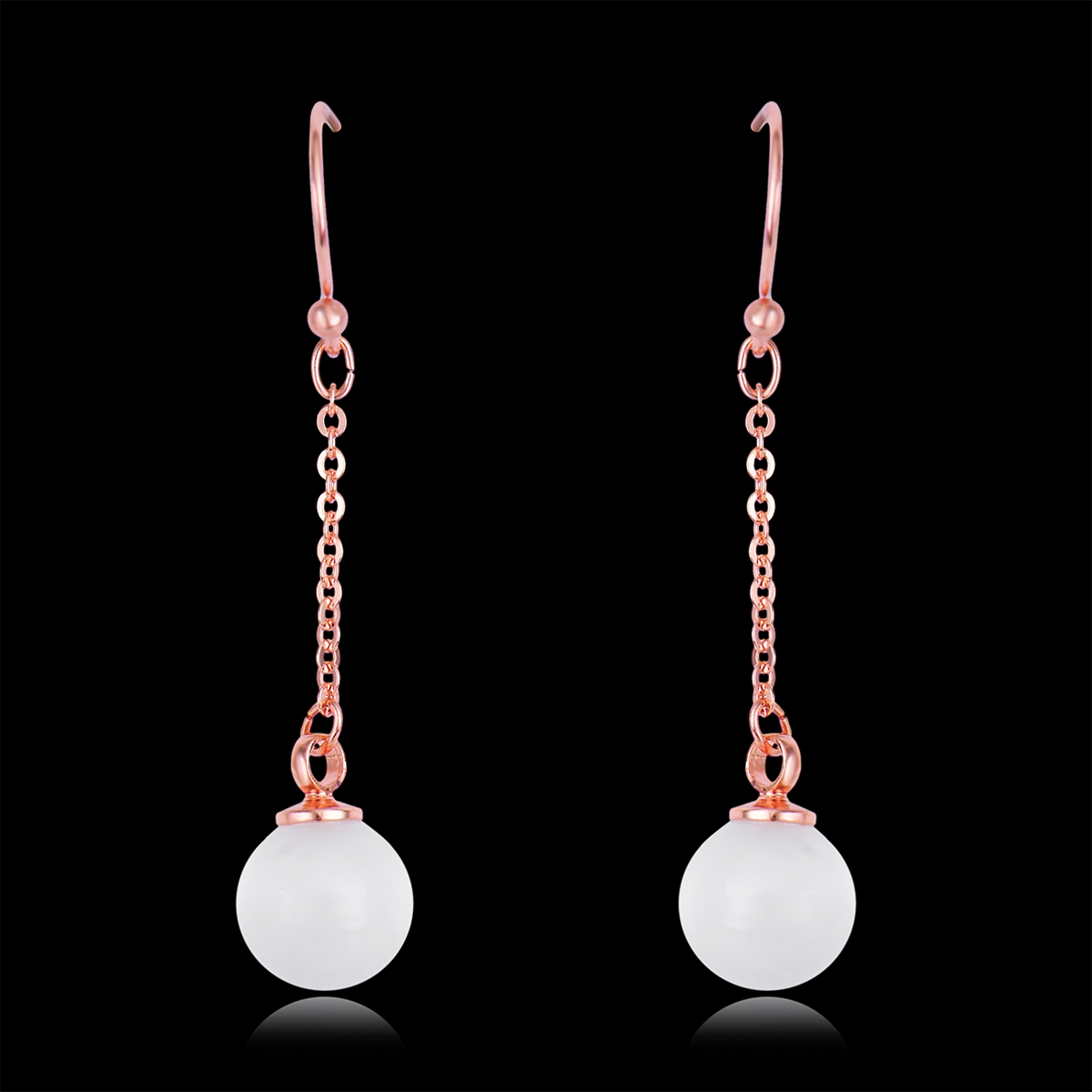 Classic White Dangle Earrings with Fast Shipping