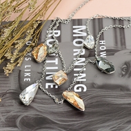 Show details for Zinc Alloy Swarovski Element Pendant Necklace at Great Low Price