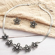 Show details for Irresistible Zinc Alloy Casual Necklace and Earring Set As a Gift