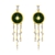 Picture of Delicate Cubic Zirconia Green Dangle Earrings