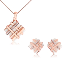 Show details for Need-Now White Casual Necklace and Earring Set from Editor Picks